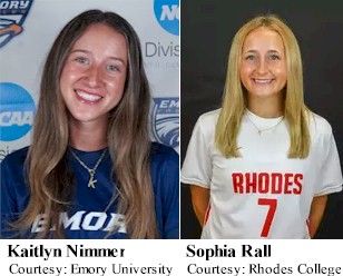 Kaitlyn Nimmer, Emory and Sophia Rall, Rhodes